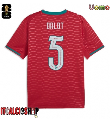 Portogallo Diogo Dalot #5 Prima Maglia Mondiali 2026 Manica Corta